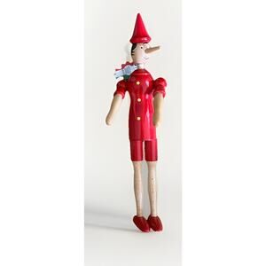 Pinocchio 19” Tall Hand painted C2 Rainoldi Wooden Figure Made In Italy 1981